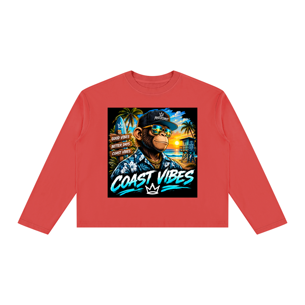 Unisex Vintage Wash Long Sleeve Boxy T-Shirt