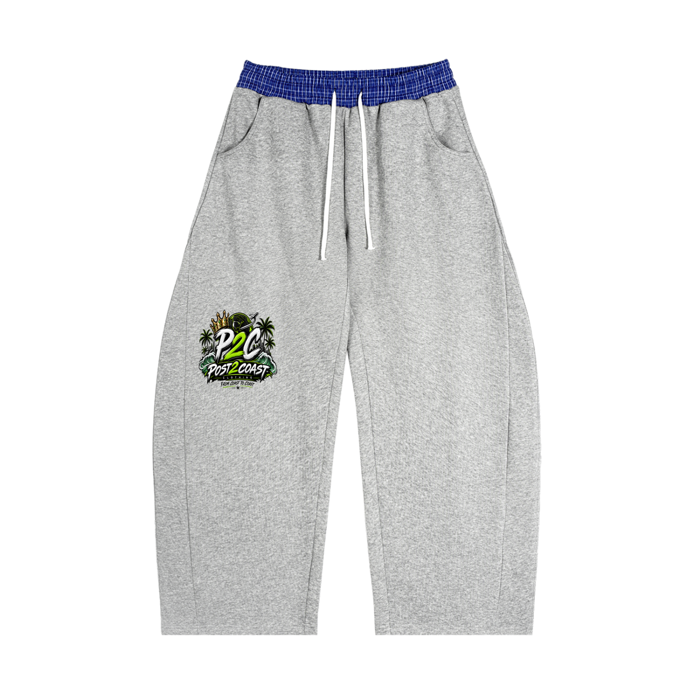 Plaid Waistband Barrel Sweatpants