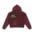 Unisex Colorblock Camo Full Zip Boxy Hoodie