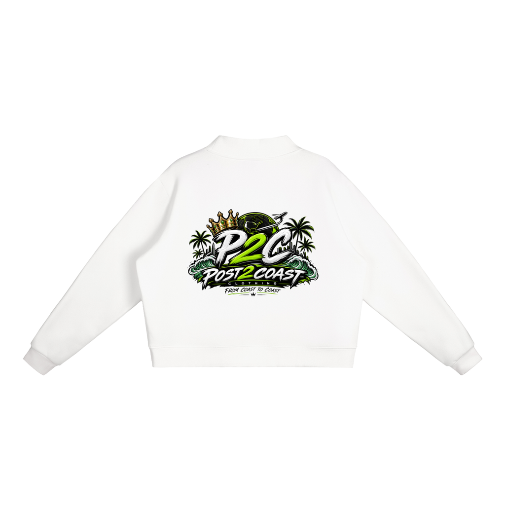 Essential Fleece Mock-Neck Crew Sweatshirt