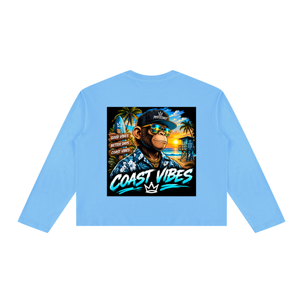 Unisex Vintage Wash Long Sleeve Boxy T-Shirt