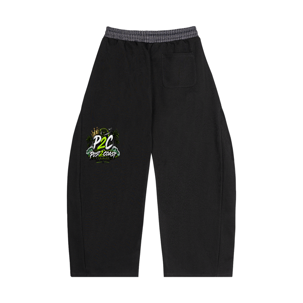 Plaid Waistband Barrel Sweatpants