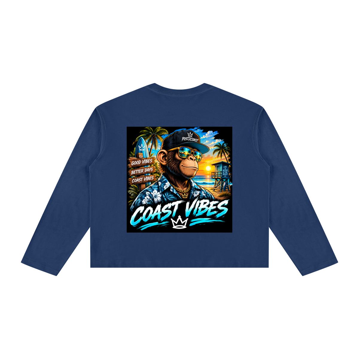 Unisex Vintage Wash Long Sleeve Boxy T-Shirt