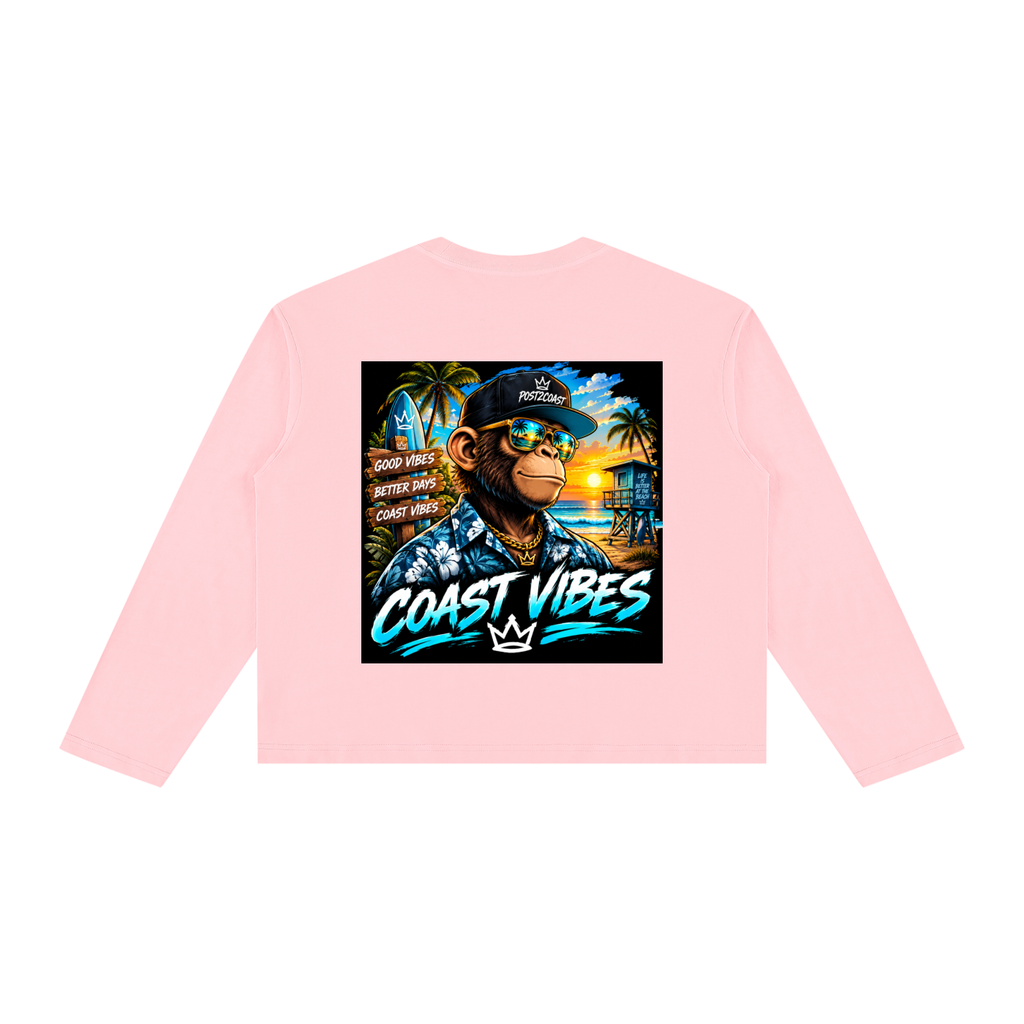 Unisex Vintage Wash Long Sleeve Boxy T-Shirt
